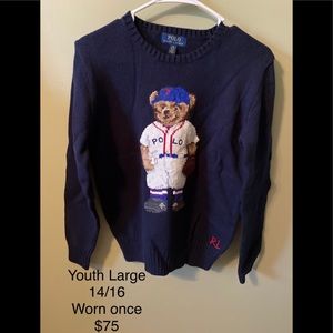 Ralph Lauren Youth Large (14-16) bear sweater.